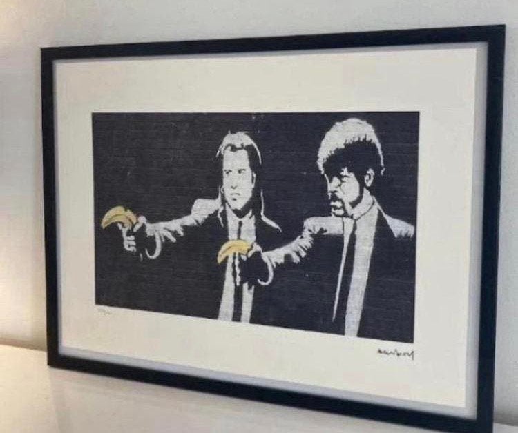 BANKSY : lithografie met certificaat, Antiek en Kunst, Ophalen of Verzenden