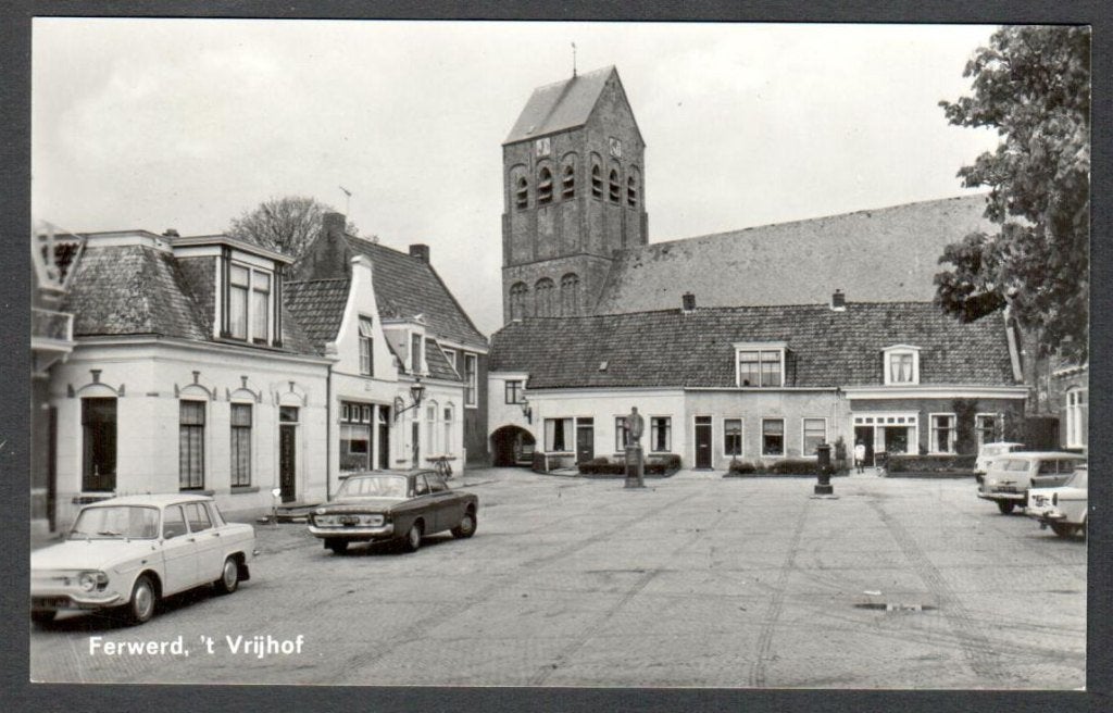 Oude Ansicht - Ferwerd - 't Vrijhof - Frl., Ophalen of Verzenden, 1960 tot 1980, Ongelopen, Friesland