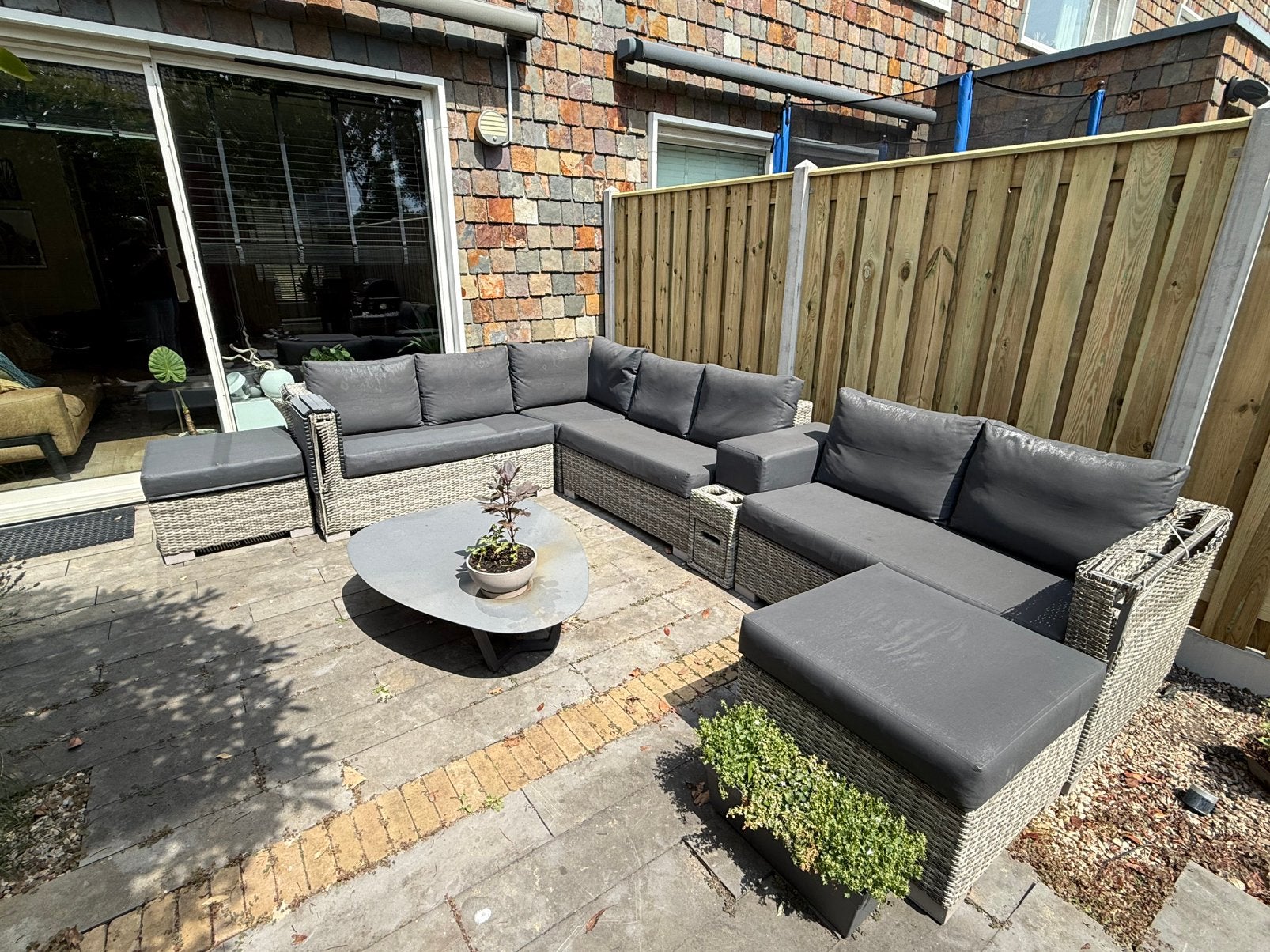Loungebank inclusief tafel, Ophalen, Gebruikt, 8 zitplaatsen, Loungeset