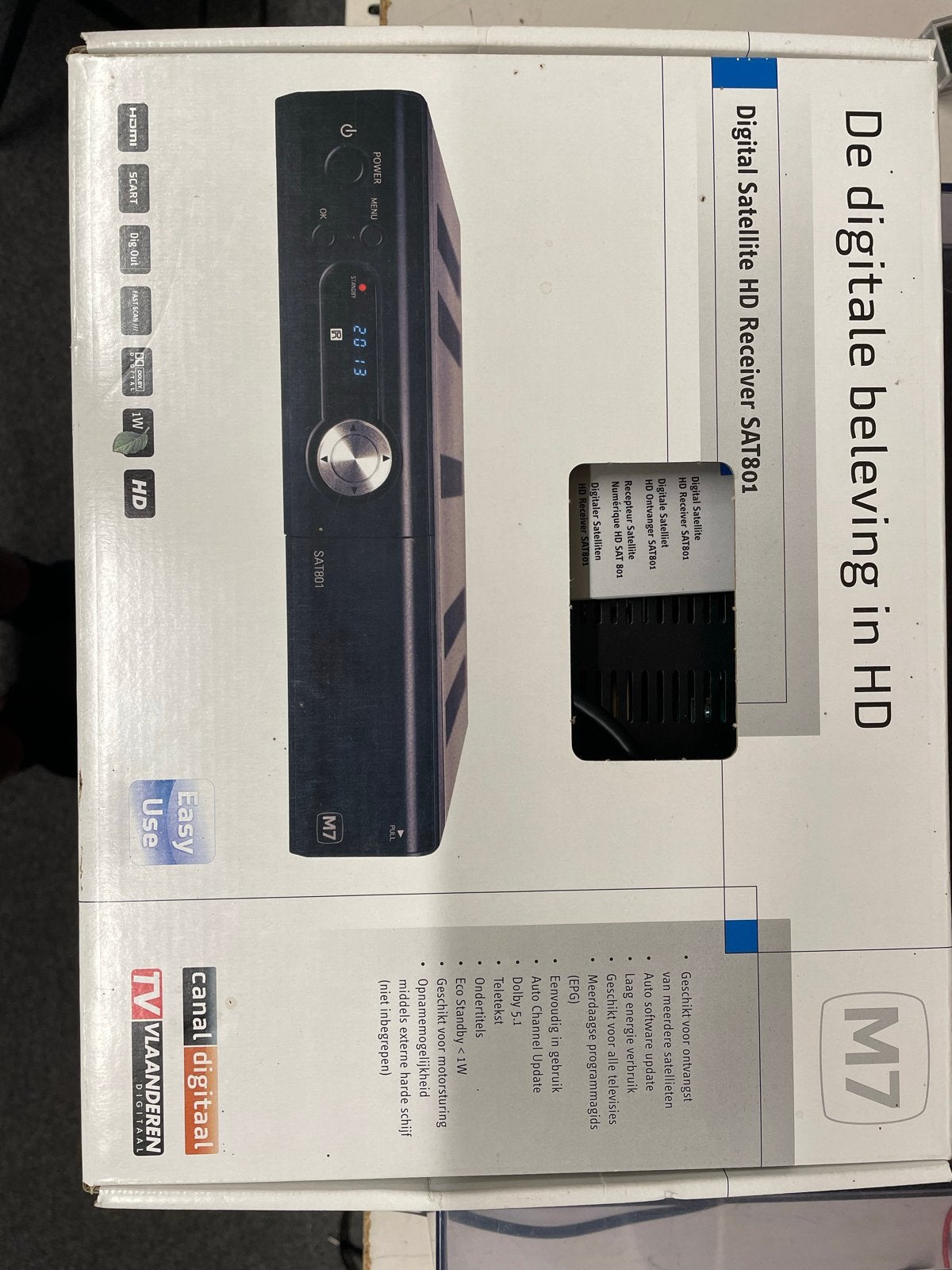 M7 SAT801 Digitale HD Satellietontvanger Decoder, Audio, Tv en Foto, Ophalen of Verzenden, Gebruikt, Decoder