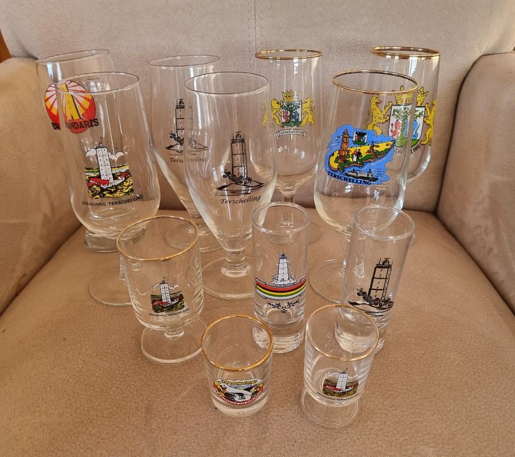 12 glazen Terschelling, Verzamelen, Ophalen of Verzenden, Zo goed als nieuw, Overige typen