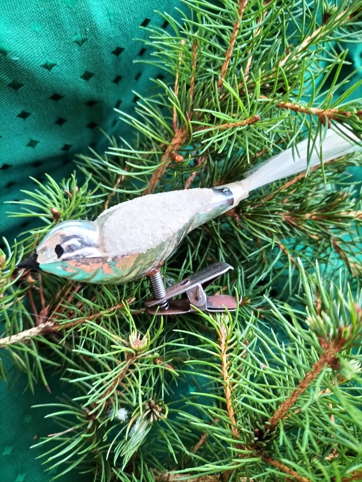 oude kerstbal vogel., Diversen, Ophalen of Verzenden