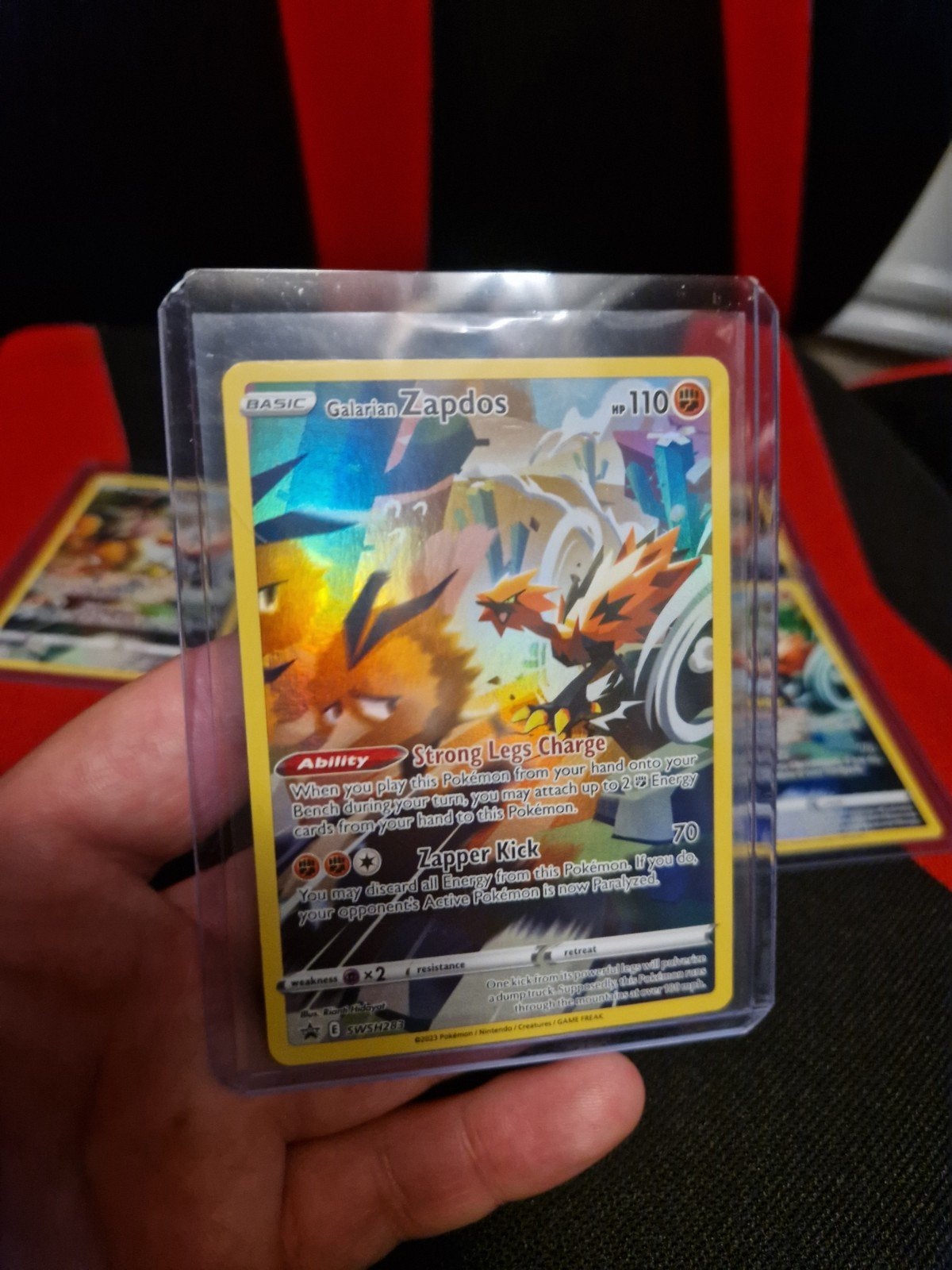 pokemon Galarian Zapdos SWSH283 Promo, Ophalen of Verzenden, Nieuw, Losse kaart, Foil