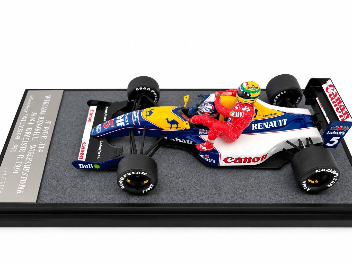Williams FW14 1991 British GP Mansell/Senna diorama 1/43a, Ophalen of Verzenden, Zo goed als nieuw, Auto, Overige merken