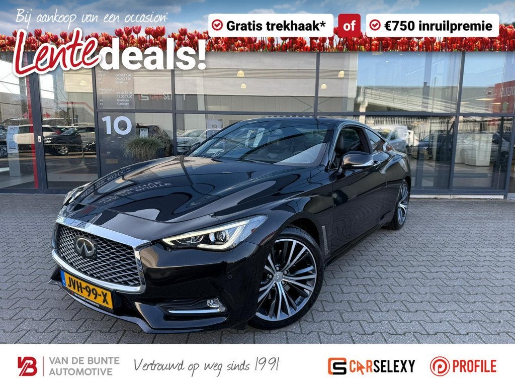Infiniti Q60 Coupé 2.0t Premium Tech *Schuif-/Kanteldak & A, Auto's, Infiniti, Bedrijf, Te koop, Q60, 360° camera, ABS, Adaptive Cruise Control
