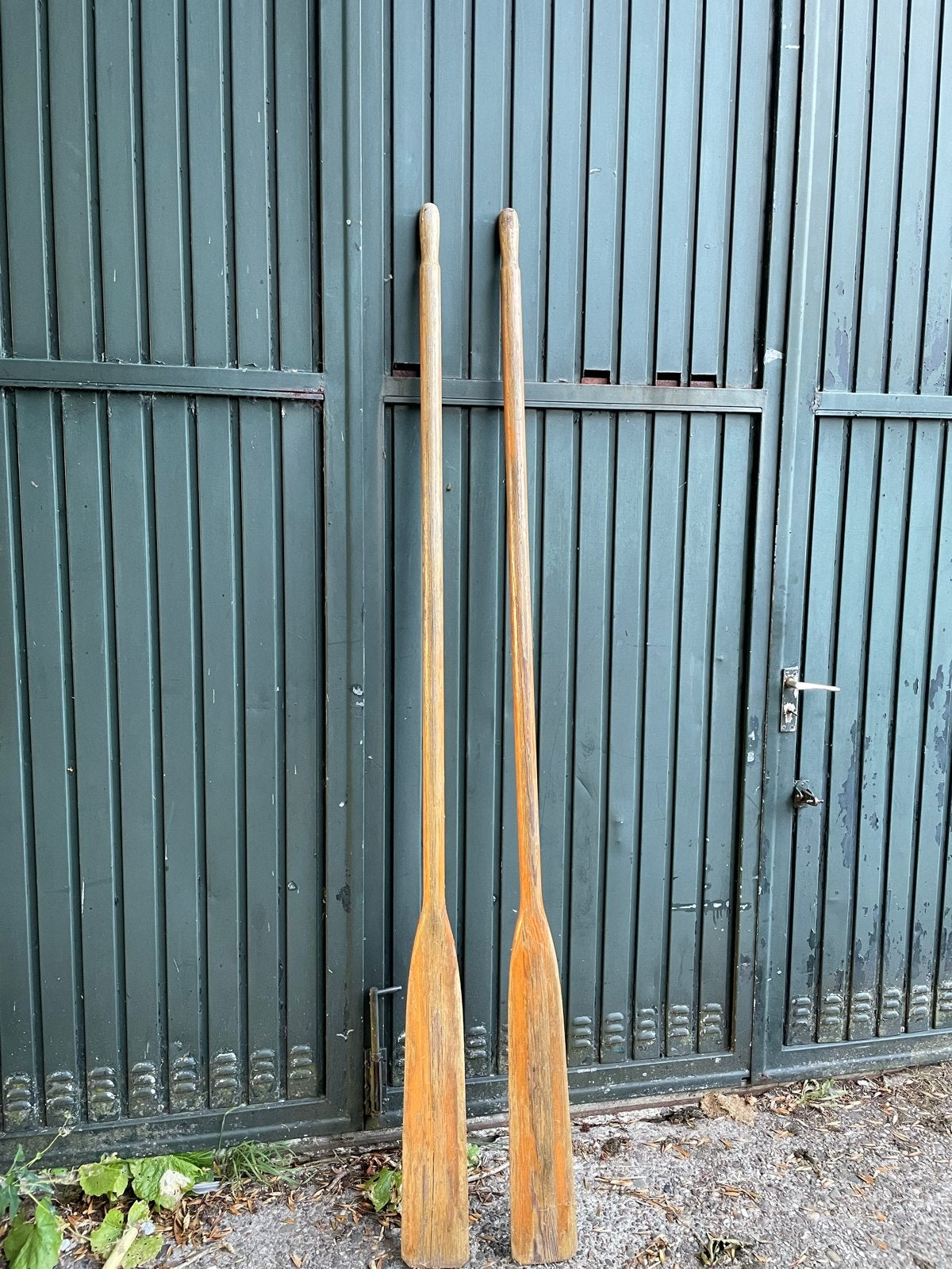 Houten Roeispanen - 2.25 meter lang, Watersport en Boten, Peddels, Ophalen, Gebruikt