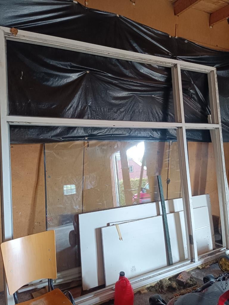 Kozijn kunststof wit netjes groot, Ophalen, Kunststof, 75 tot 150 cm, Raamkozijn