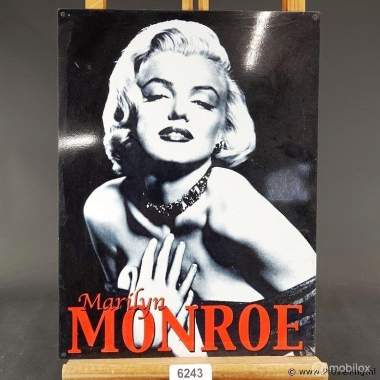 Online Veiling: Retro wandbord met een zwart-witportret v..., Gebruikt