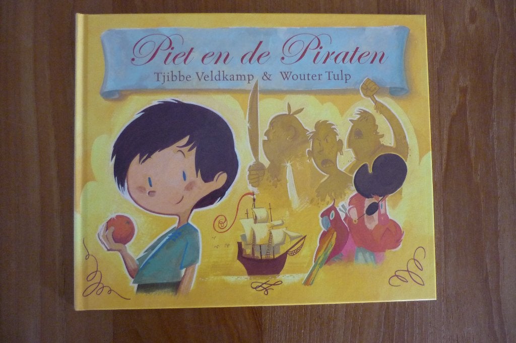 Tjibbe Veldkamp '' Piet en de Piraten'' (Sinterklaasboeken), Fictie algemeen, Tjibbe Veldkamp, Ophalen of Verzenden, Zo goed als nieuw