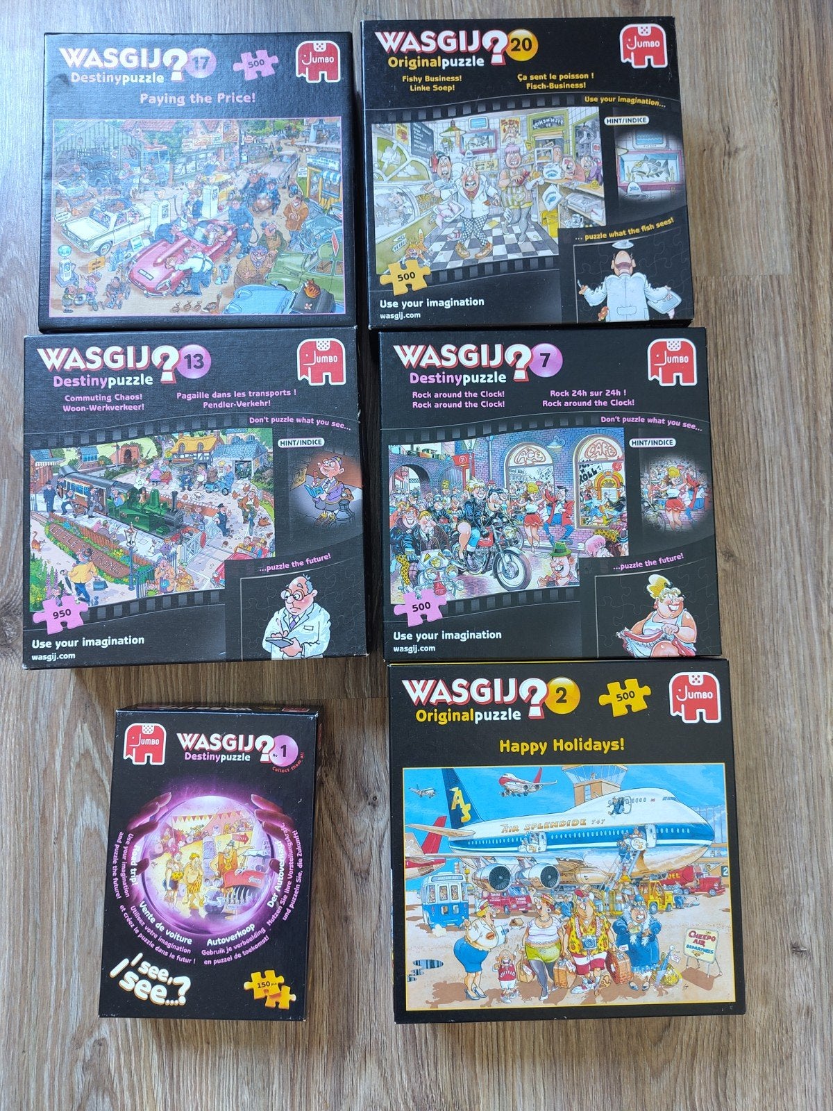 Wasgij Puzzels - Diverse Collectie (6 stuks), Ophalen of Verzenden, 500 t/m 1500 stukjes, Gebruikt, Legpuzzel