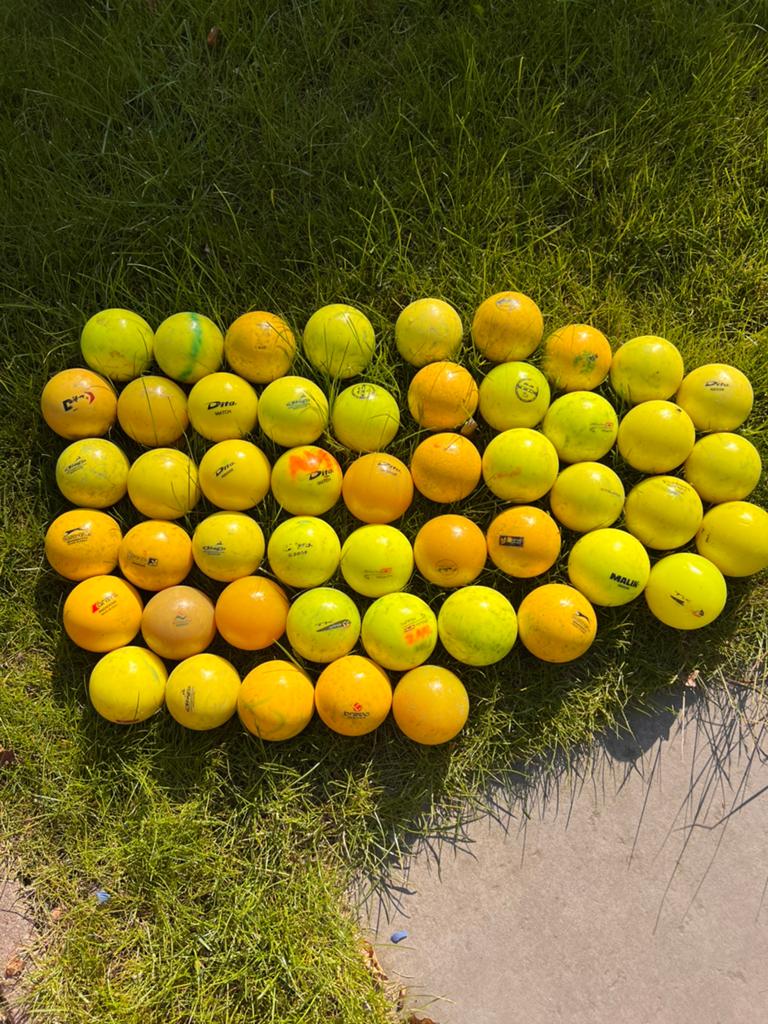 Hockeyballen zaal grote set trainingsballen 51stuks, Sport en Fitness, Hockey, Ophalen of Verzenden, Gebruikt, Bal