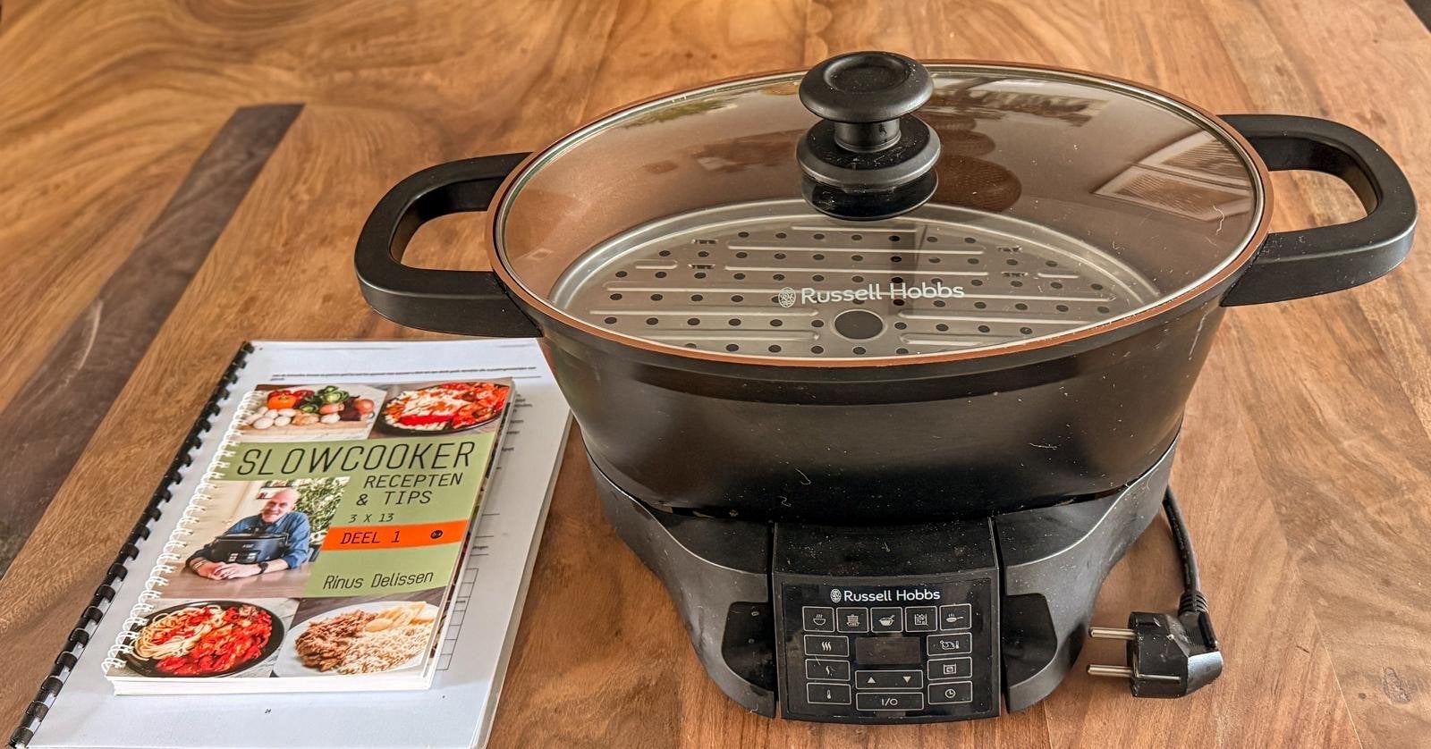 Russell Hobbs Slowcooker met receptenboek - Zo goed als nieu, Witgoed en Apparatuur, Ophalen of Verzenden, Zo goed als nieuw