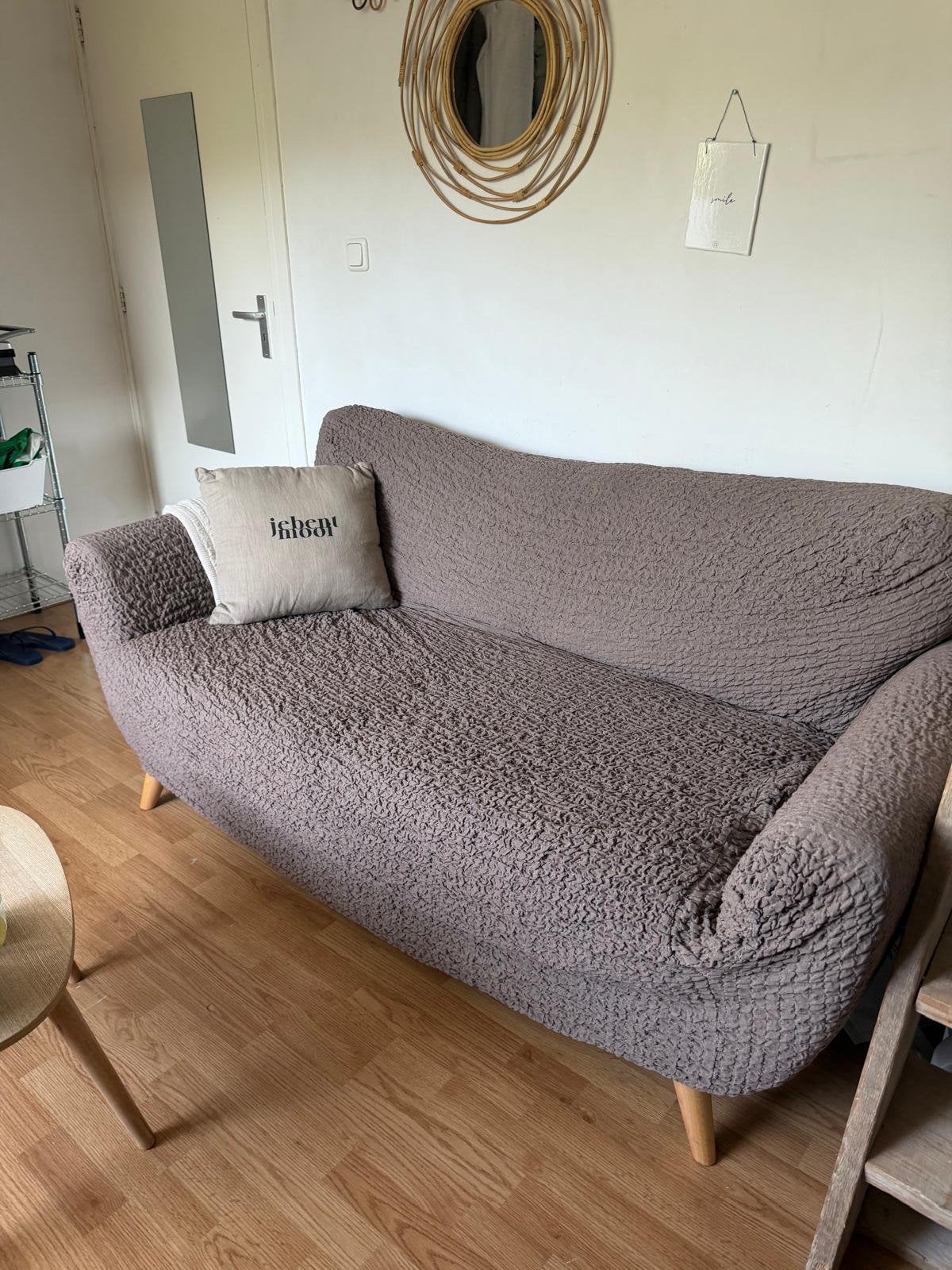 2-persoonsbank turquoise in goede conditie staat in Tilburg, Gebruikt, Tweepersoons, 75 tot 100 cm, Ophalen of Verzenden