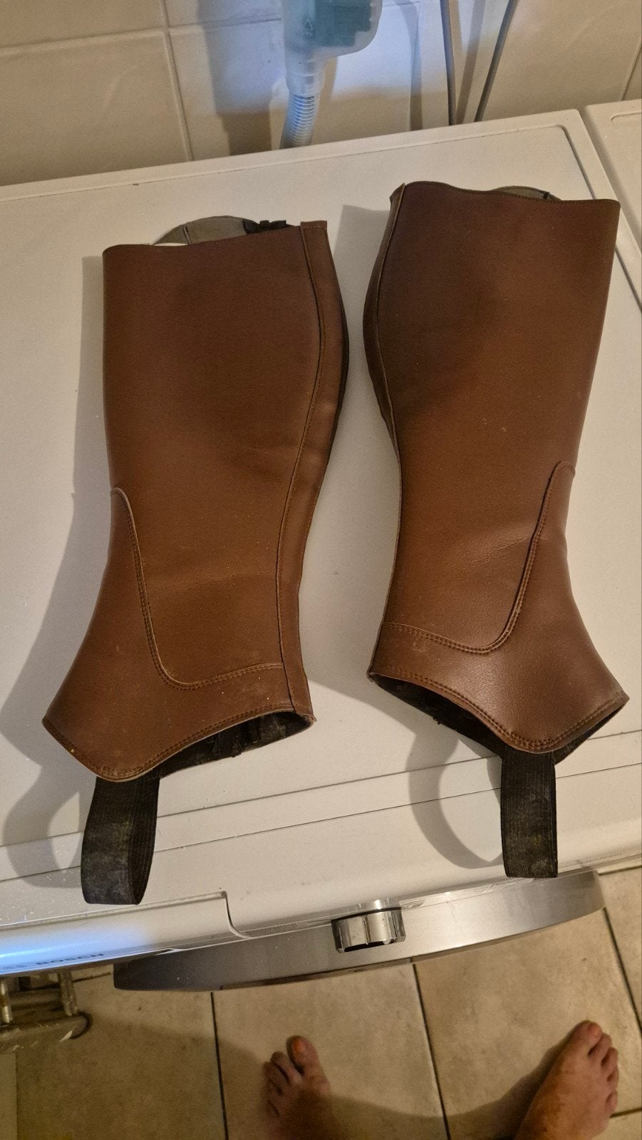 Nette chaps cognac kleur maat L, Ophalen of Verzenden, Zo goed als nieuw, Dressuur, Schoeisel