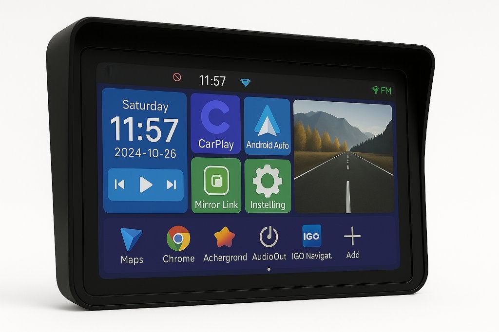 9" Android Auto-Apple Carplay Auto, Caravan GPS Tablet - TMC, Ophalen of Verzenden, Nieuw