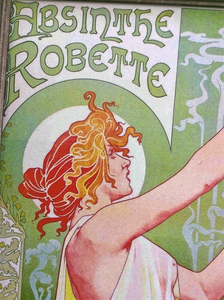 Absinthe Robette Henri Privat-Livemont Jugendstil Print in L, Verzenden, Nieuw, A1 t/m A3, Film en Tv