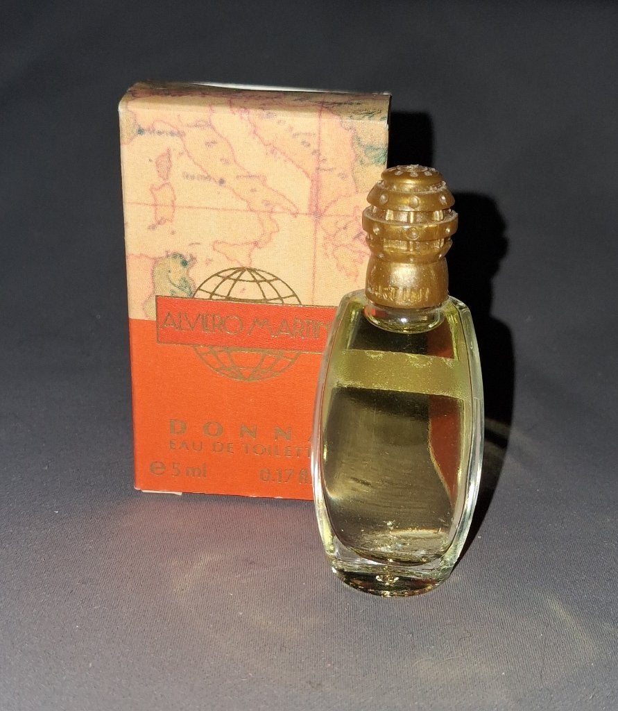 Parfum miniatuur - Alviero martini donna + doosje, Ophalen of Verzenden, Zo goed als nieuw, Miniatuur, Gevuld