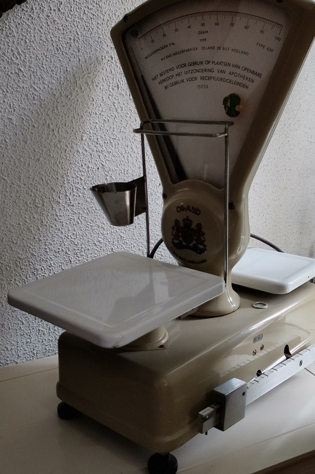 Vintage Oland Apothekersweegschaal - Type 630 (1959), Antiek en Kunst, Ophalen