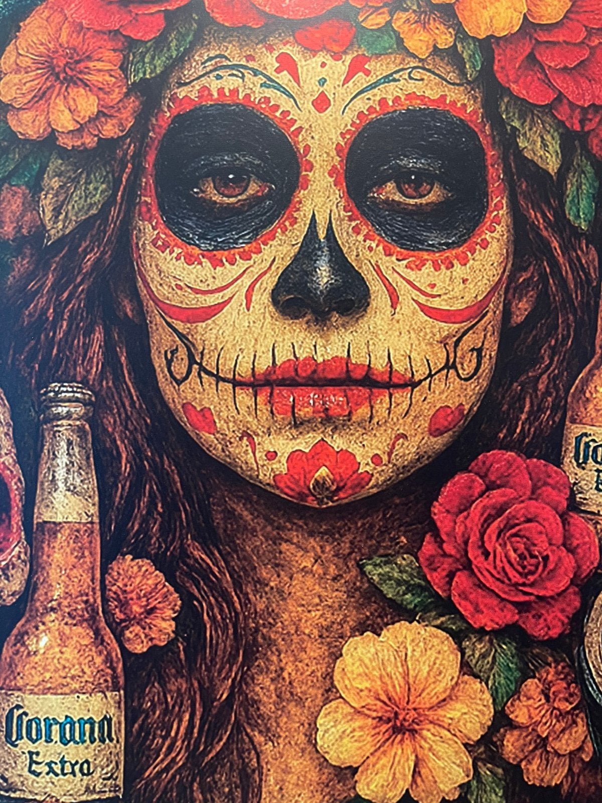 Mexicaanse Madness, Antiek en Kunst, Kunst | Schilderijen | Modern, Overig onderwerp, Print, Textiel, Op houten frame, Ophangklaar