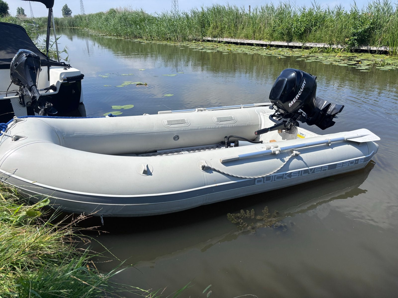 Quicksilver 330 Sport rubberboot zodiac met Mercury 9.9 PK, Watersport en Boten, Rubberboten, Aluminium, Quicksilver, Gebruikt