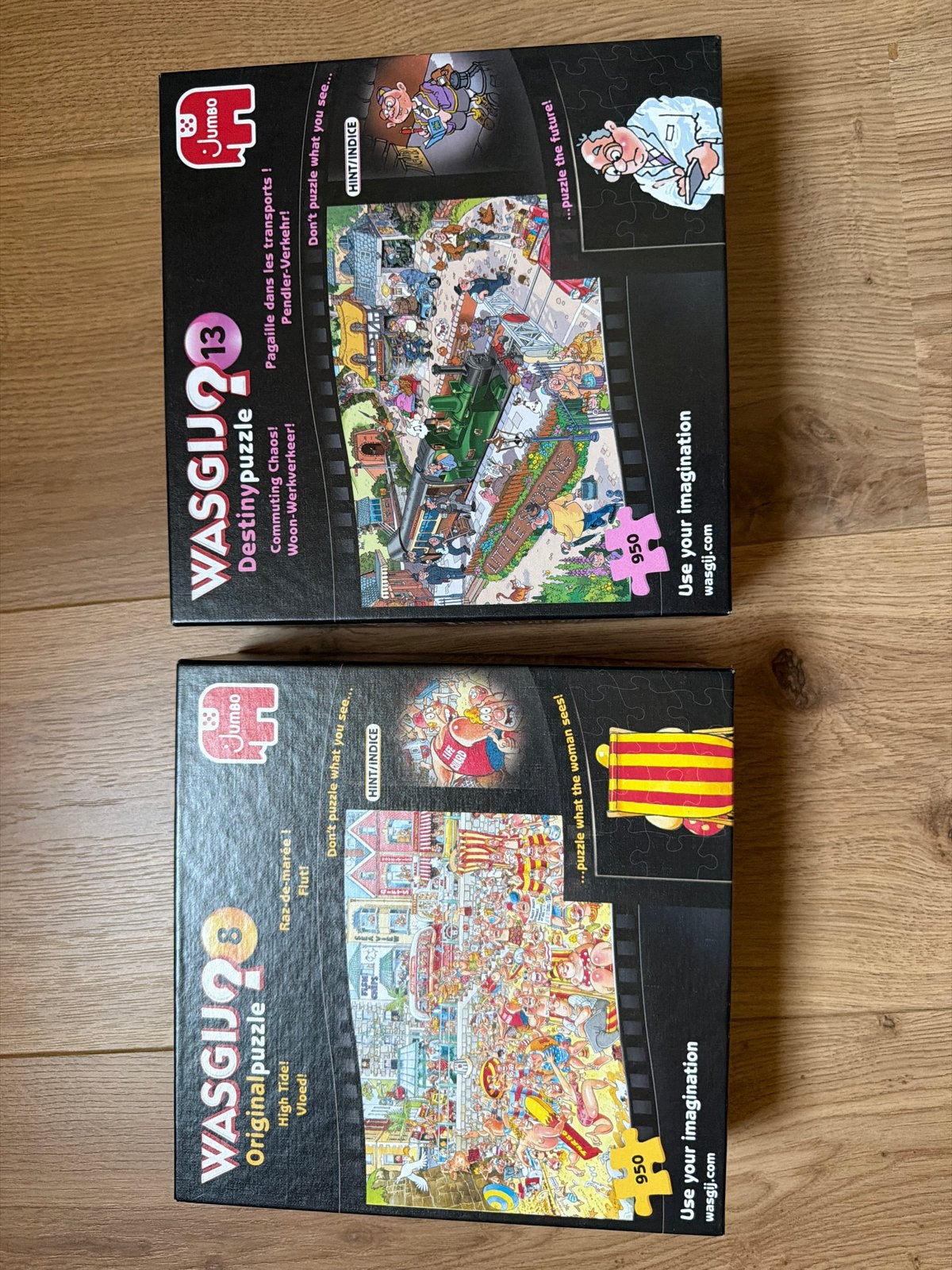 Wasgij Puzzels: Destiny 13 & Original 8 (950 stukjes), Ophalen of Verzenden, 500 t/m 1500 stukjes, Zo goed als nieuw, Legpuzzel