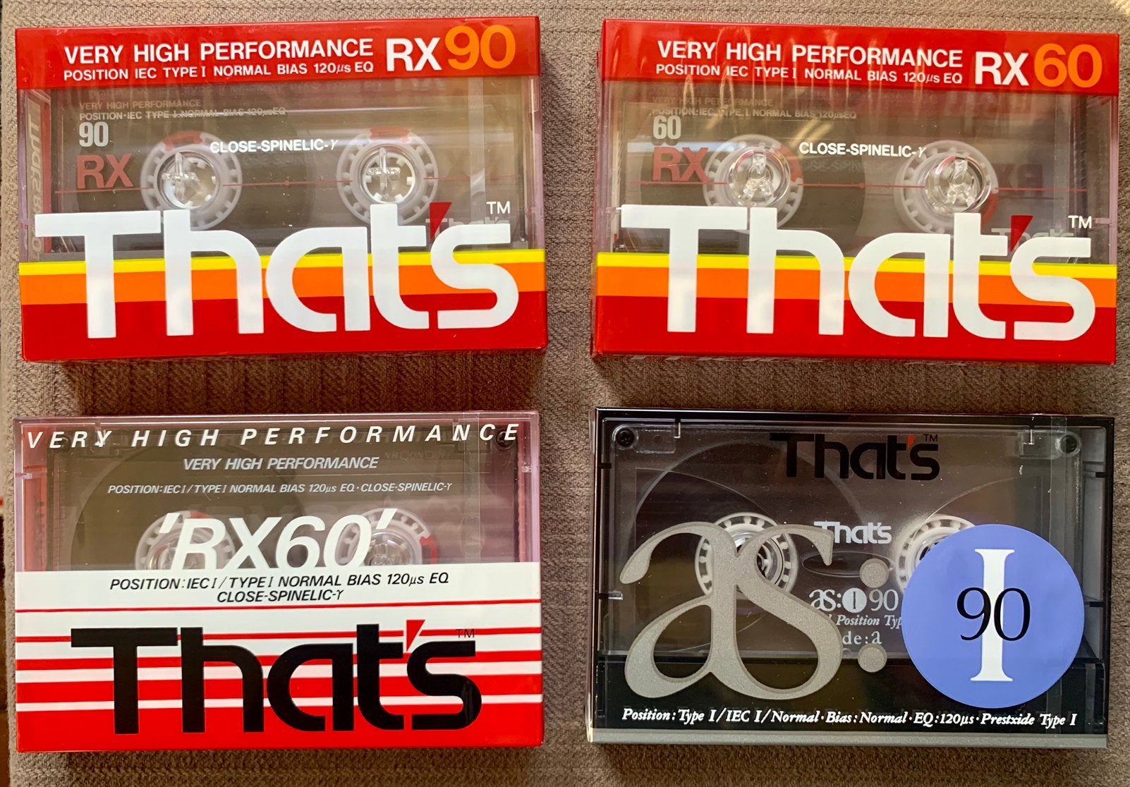 NOS That’s RX90 RX60 AS-I90 cassettebandjes RX ASI 60 90 OVP, Cd's en Dvd's, 2 t/m 25 bandjes, Ophalen of Verzenden, Nieuw in verpakking