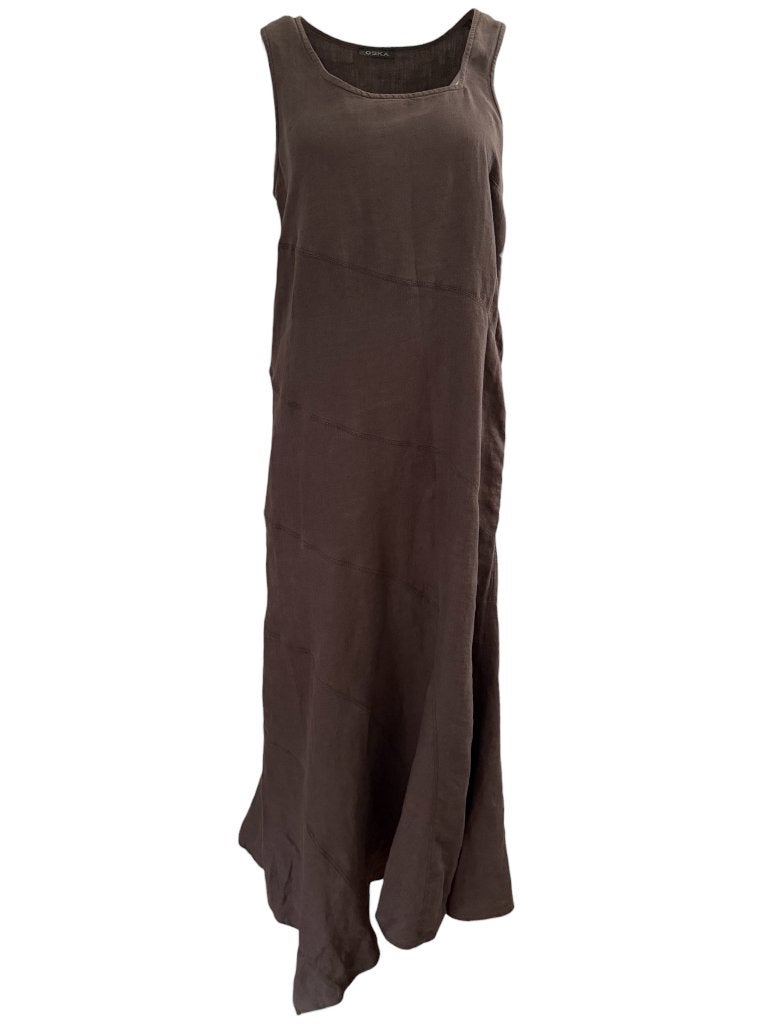 Oska jurk M, Bruin, Maat 46/48 (XL) of groter, Ophalen of Verzenden, Zo goed als nieuw