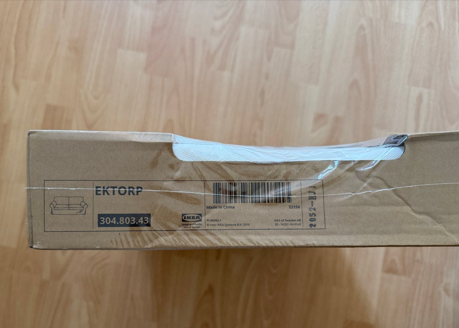 IKEA EKTORP Bankhoes 2-zits, gebroken wit, Nieuw in doos, Ophalen, 75 tot 100 cm, Rechte bank, Stof