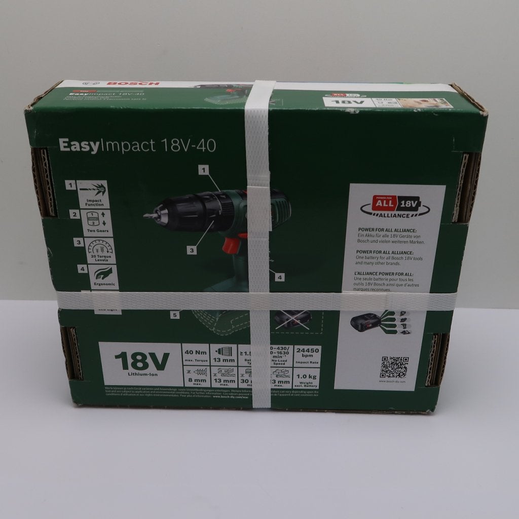 Bosch EasyImpact 18V-40 Body | Nieuw in Doos, Bosch, Nieuw, Support@bosch.com, Robert Bosch GmbH
Robert-Bosch-Platz 1
70839 Gerlingen-SchillerhÃ¶he
Germany