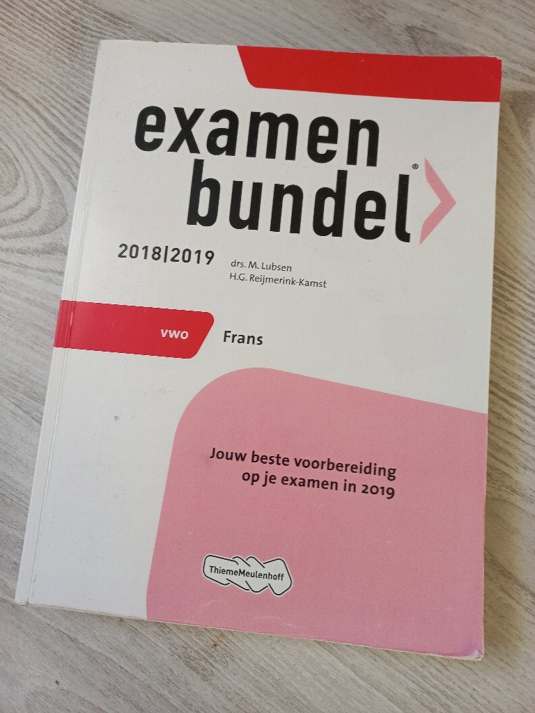 Examenbundel VWO Frans, Boeken, Schoolboeken, Frans, VWO, H.G. Reijmerink-Kamst; M. Lubsen, Ophalen of Verzenden