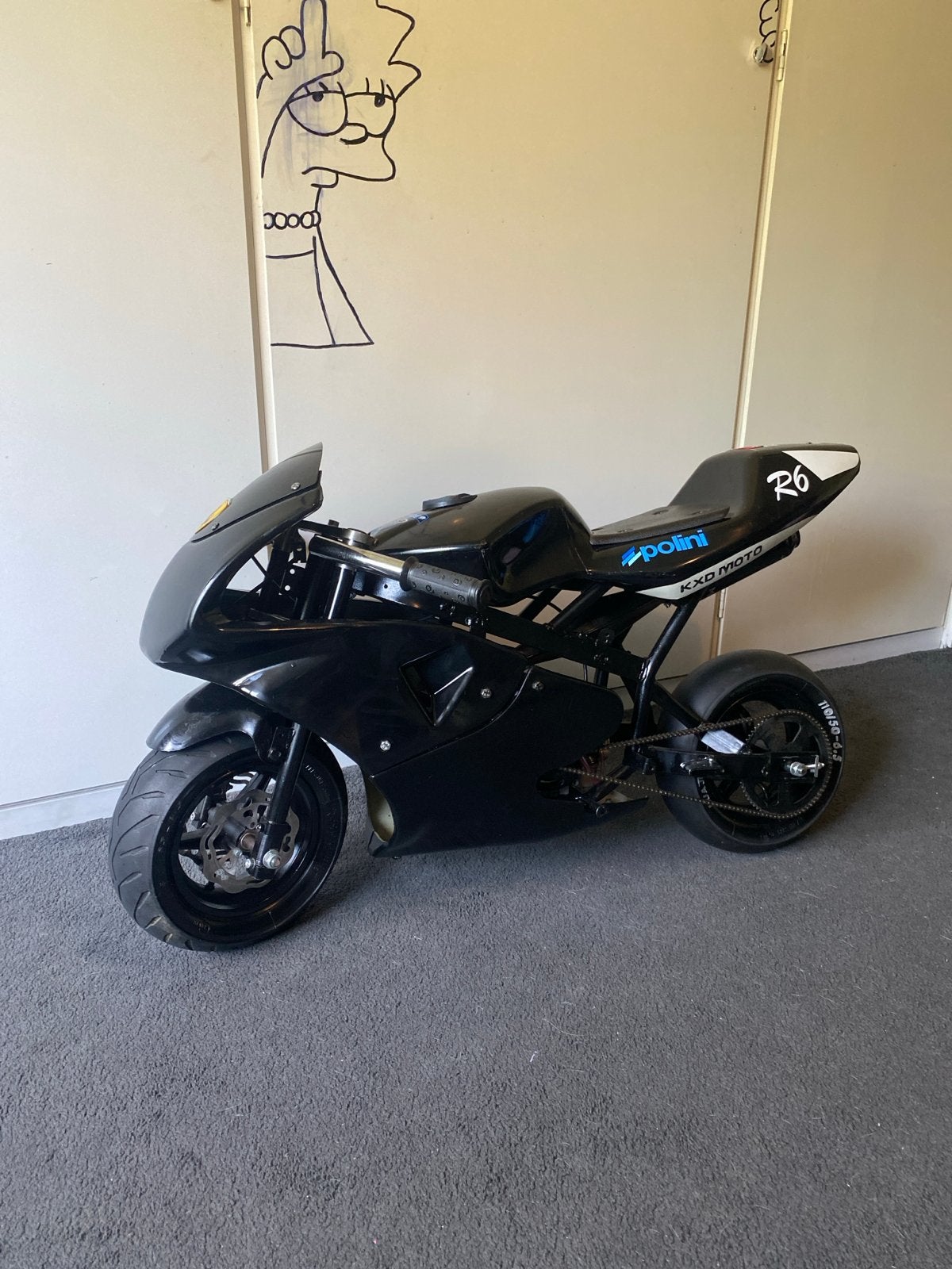 Mini bike - Zwart, Zo goed als nieuw, Ophalen, Zo goed als nieuw, Schijfrem, Pitbike