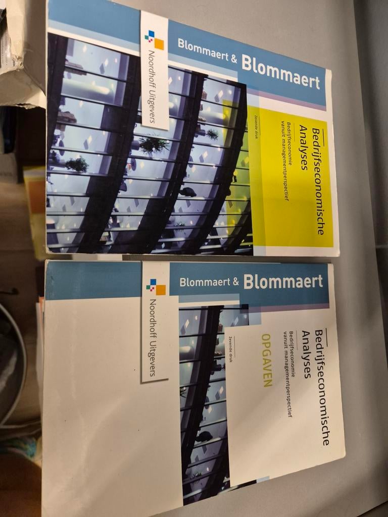 Bedrijfseconomische Analyses +opgaven- Blommaert & Blommaert, Zo goed als nieuw, Blommaert & Blommaert, Gamma, HBO