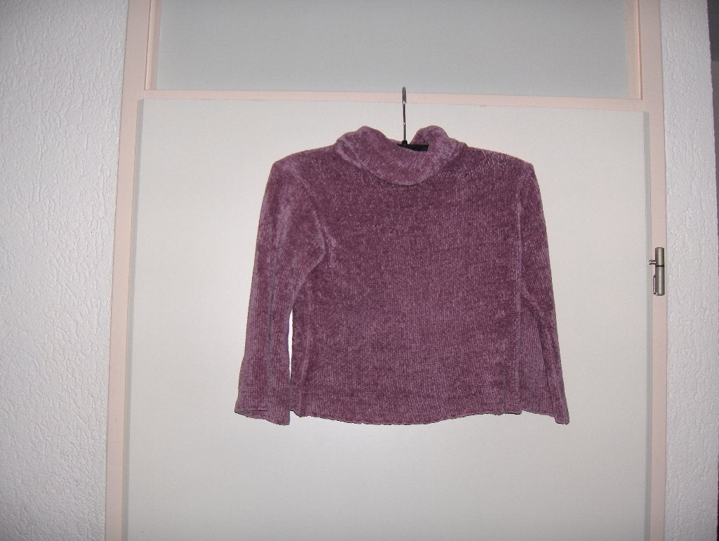 Paarse chenille col trui wijde mouw BLUE QUEEN mt 116 prima, Gebruikt, Meisje, Trui of Vest, Ophalen of Verzenden