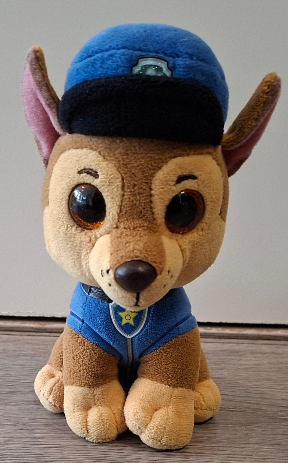 Ty Beanie Boo Chase Paw Patrol Hondje 16 cm - kleine knuffel, Ophalen of Verzenden, Zo goed als nieuw, Hond