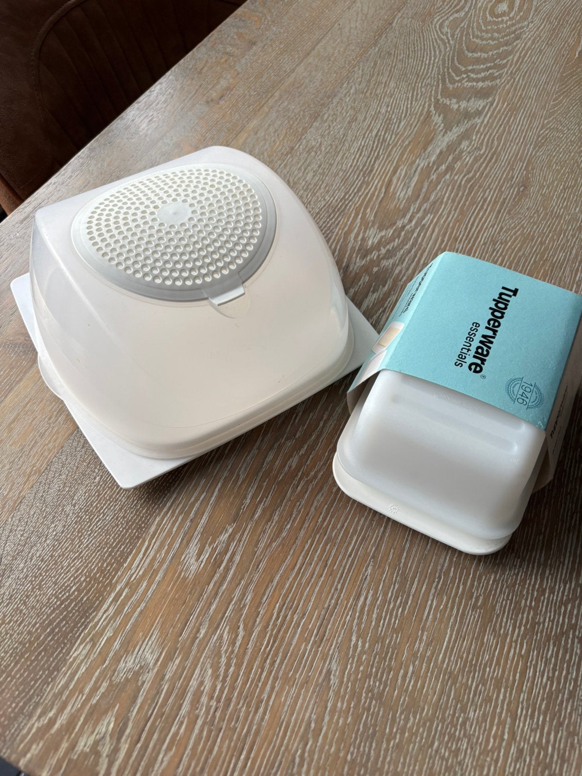 Kleine kaasdoos en botervloot wit van Tupperware, Huis en Inrichting, Keuken | Tupperware, Ophalen of Verzenden, Zo goed als nieuw