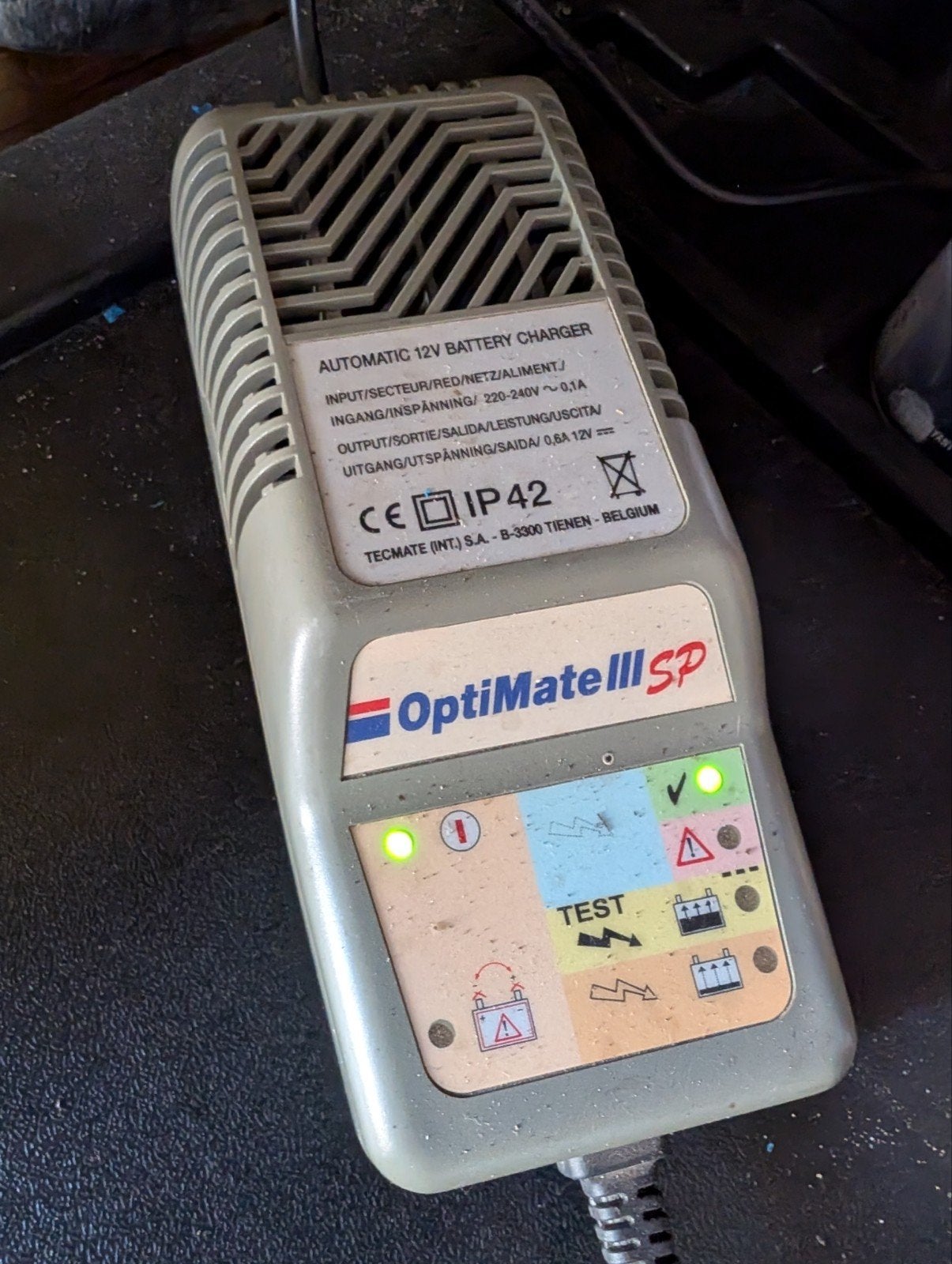 OptiMate III SP druppellader met vstrom 650 accu, Ophalen, Gebruikt