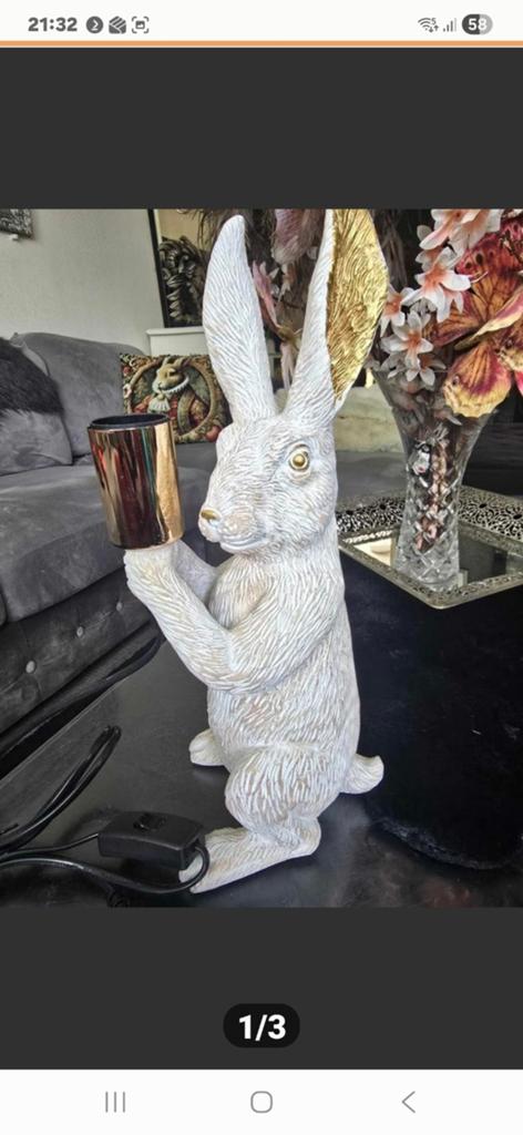 Deze unieke konijnenlamp is een echte blikvanger., Ophalen of Verzenden, Nieuw