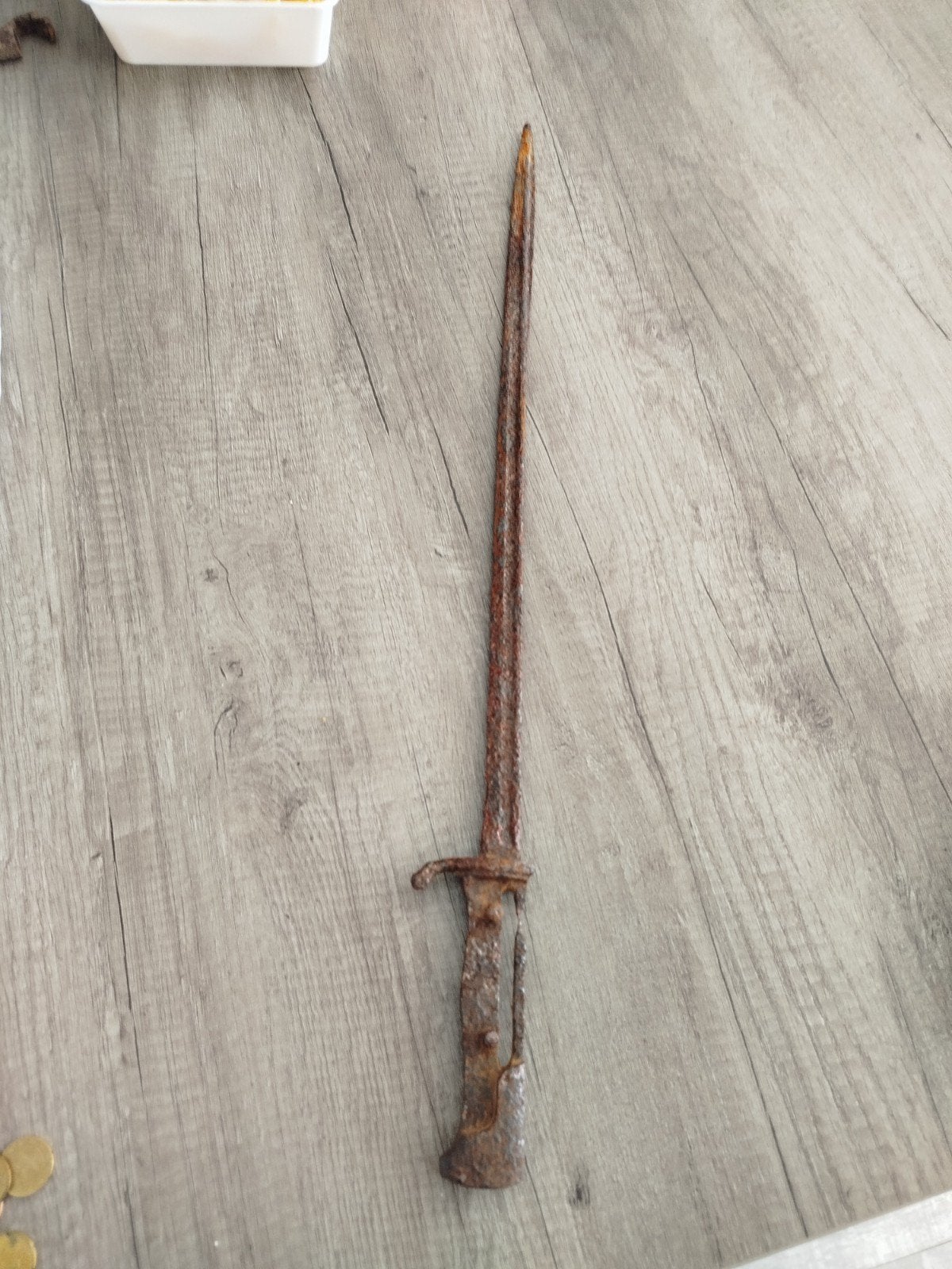 Duitse bajonet Seiten gewehr wo1, Ophalen of Verzenden, Duitsland, Mes of Dolk