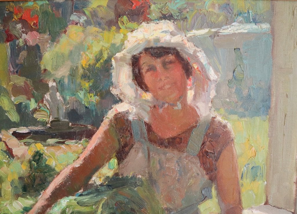 Schilderij vrouw, Jules van de Leene (1887-1962)., Antiek en Kunst, Ophalen of Verzenden, Impressionistisch, Origineel werk, Olieverf