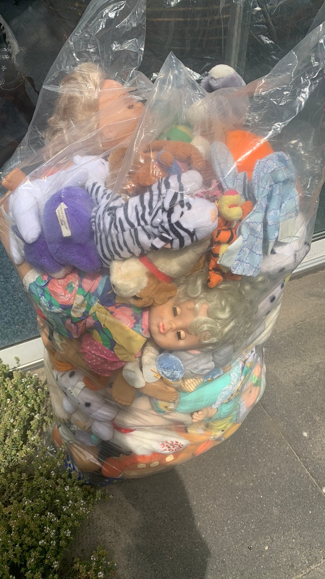 Zak met knuffels en poppen, Ophalen, Gebruikt, Overige typen