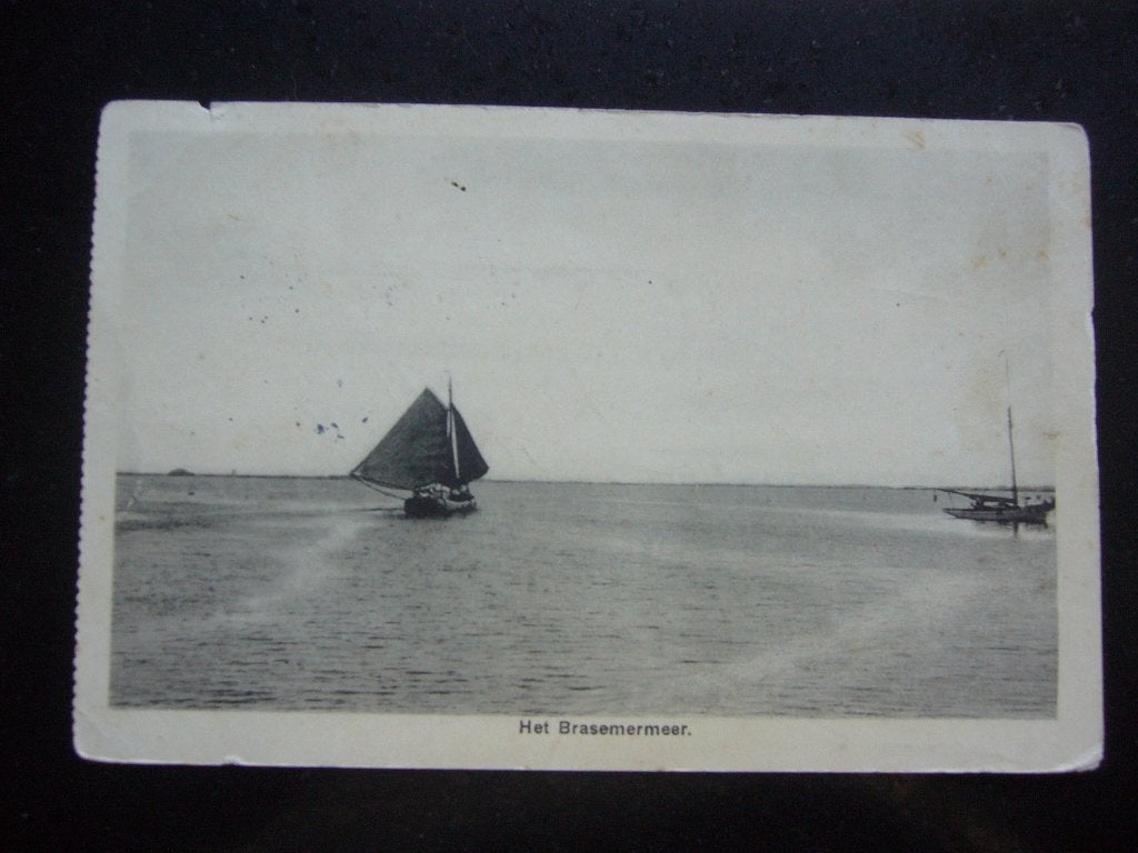 KAAG EN BRAASSEM   =  HET BRASEMERMEER  BRIEFKAART 1909, Ophalen of Verzenden, Voor 1920, Gelopen, Zuid-Holland