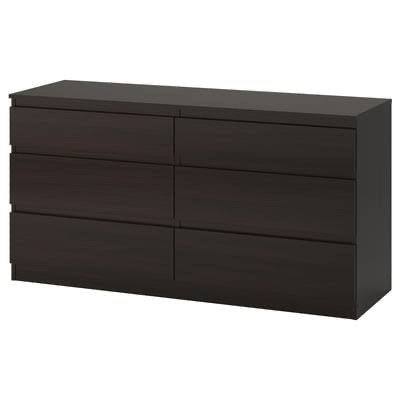 IKEA MALM ladekast (zwart), Huis en Inrichting, Kasten | Ladekasten, Ophalen, 5 laden of meer, 150 tot 200 cm, Zo goed als nieuw
