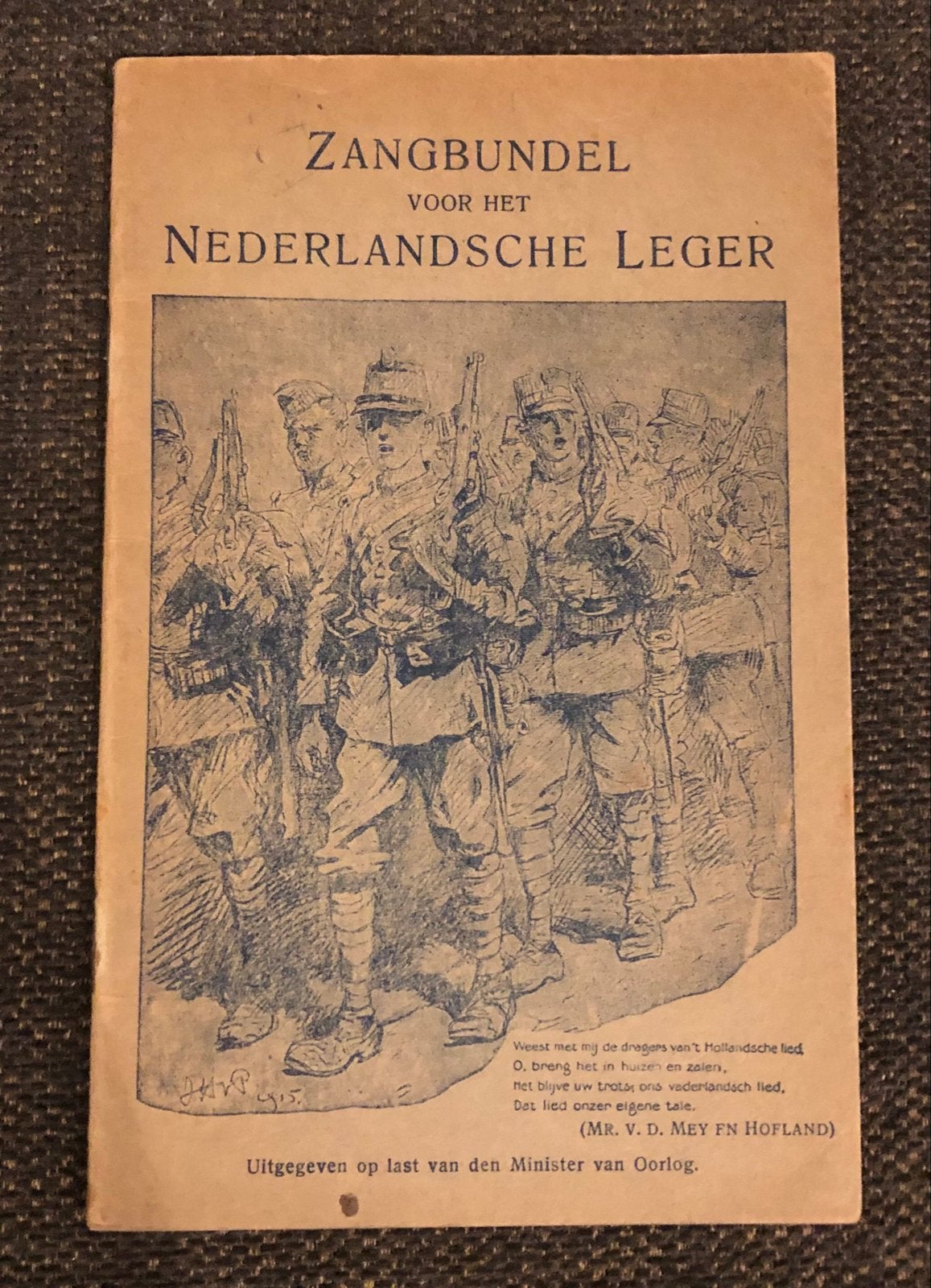 Zangbundel Nederlandsche Leger (voor 1940) Landweer, Ophalen of Verzenden, Landmacht, Nederland, Boek of Tijdschrift