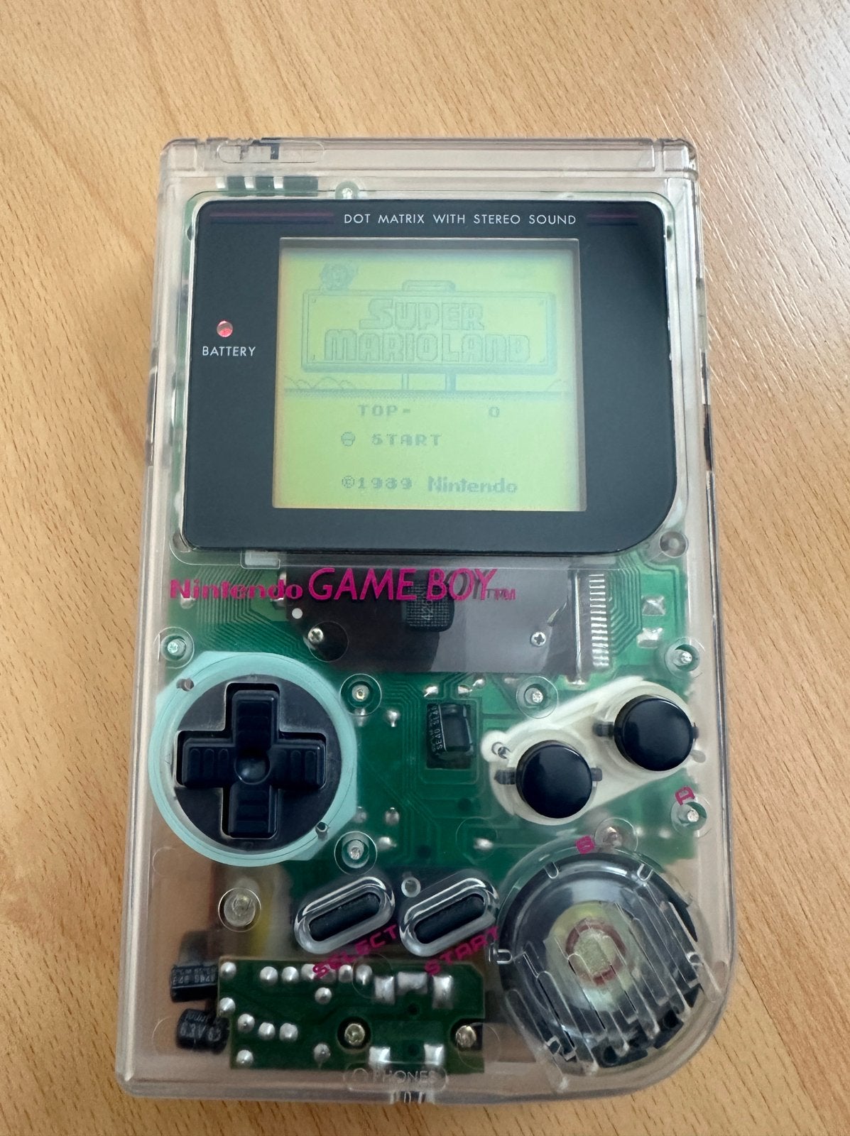 Nintendo Gameboy Classic transparant. DMG-01, Spelcomputers en Games, Ophalen of Verzenden, Zo goed als nieuw, Game Boy Classic