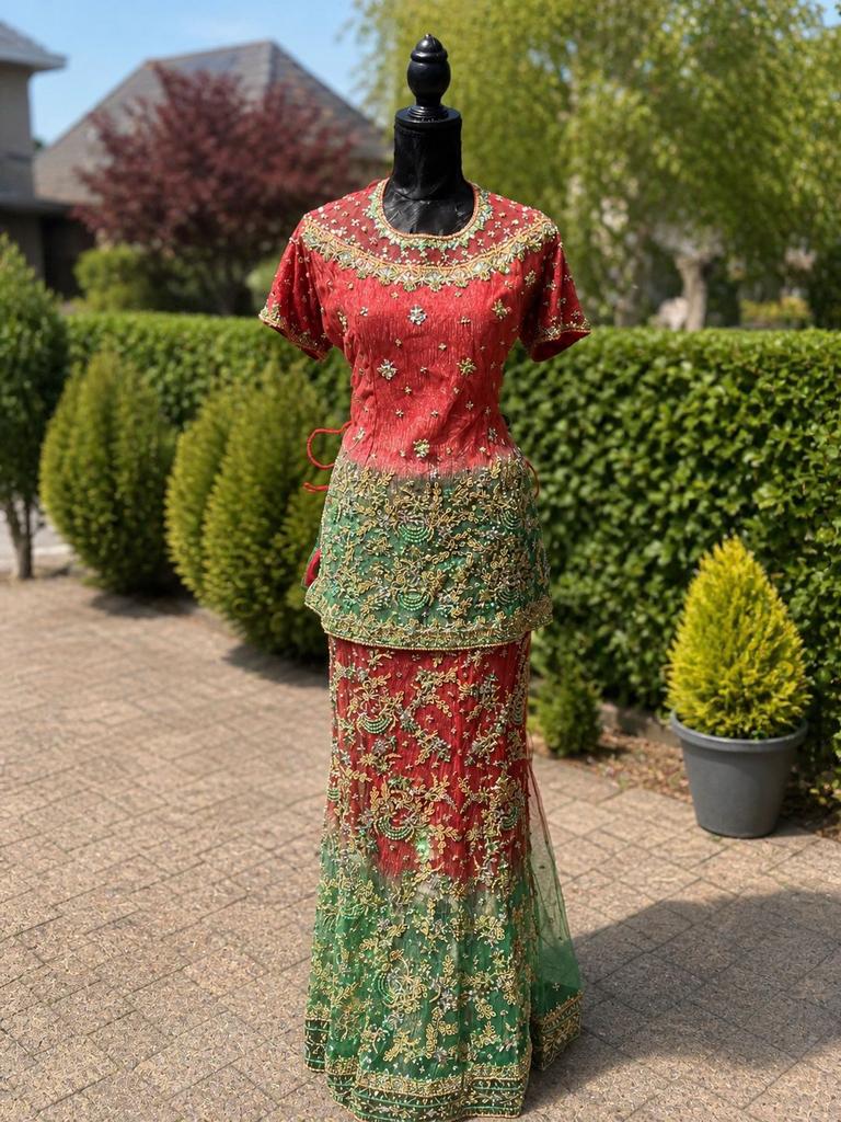 Nieuwe Indiase lehenga set maat 44 | Nooit gedragen, Ophalen of Verzenden, Nieuw, Maat 42/44 (L)