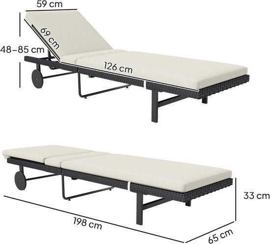 Ligstoel – Zonnebed – Tuinstoel – Relaxstoel – Lounger, Corvance B.V., Verzenden, Nieuw, Corvancebol@gmail.com
