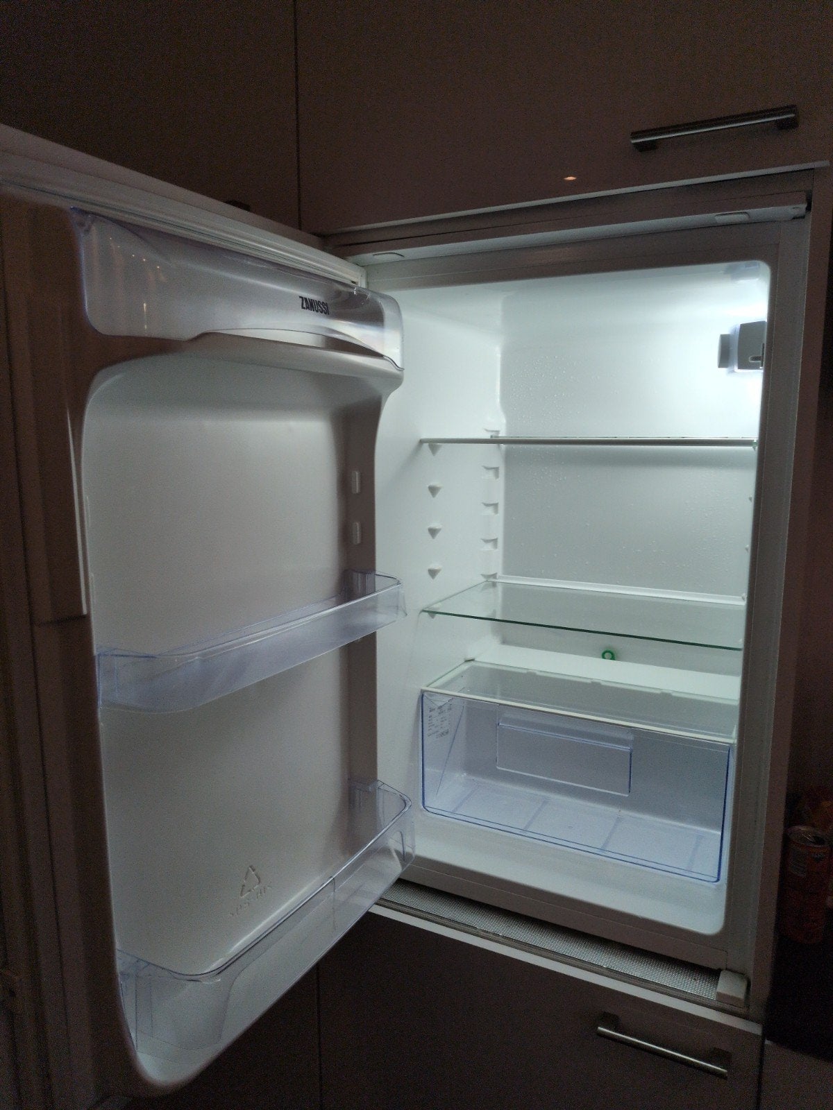 Zanussi Inbouwkoelkast 88cm, sleepdeur, Witgoed en Apparatuur, Zonder vriesvak, 100 tot 150 liter, Zo goed als nieuw, 45 tot 60 cm