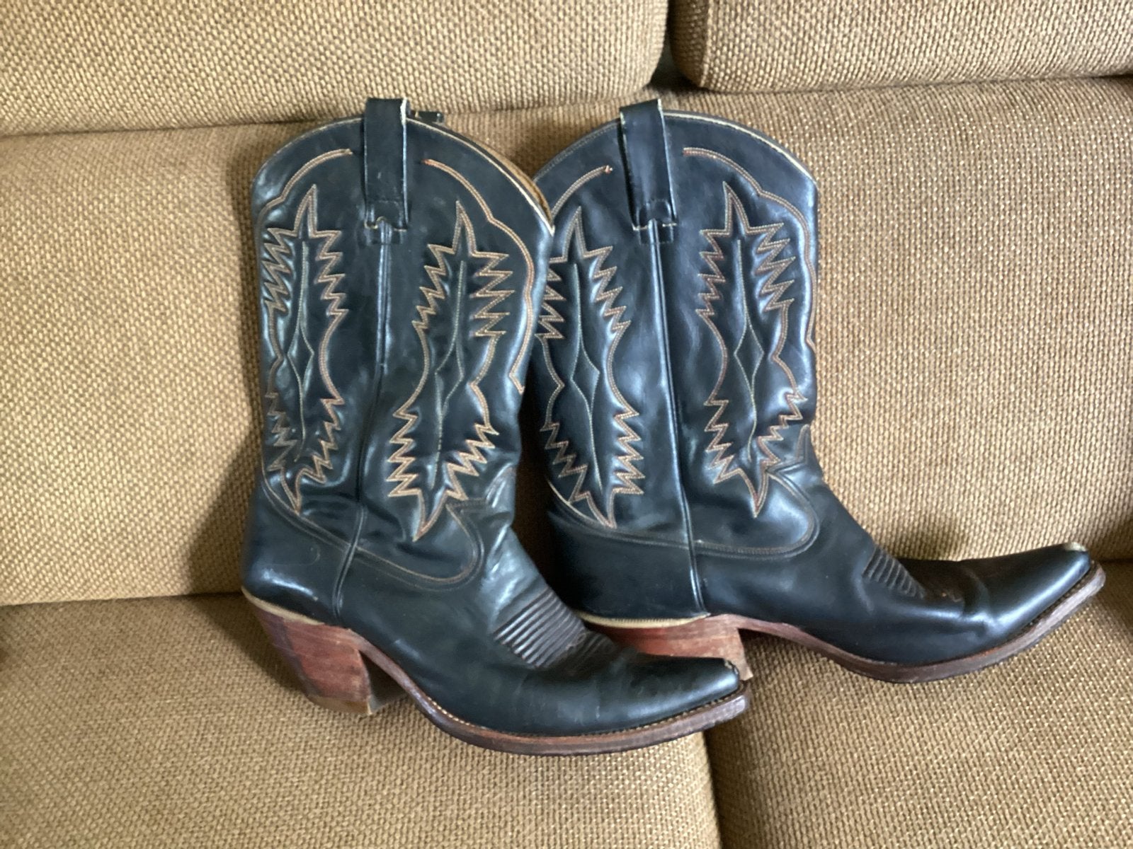 Zwarte cowboylaarzen met borduursel, Kleding | Heren, Ophalen of Verzenden, Gedragen, Zwart