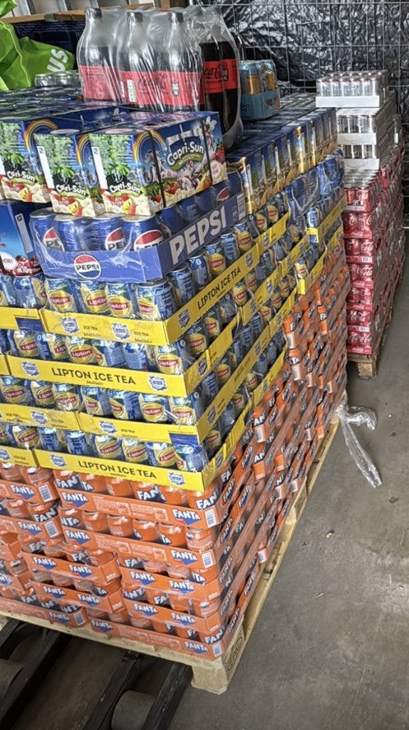Partijen frisdrank cola fanta icetea redbull water en meer, Diversen, Ophalen, ., Nieuw, .