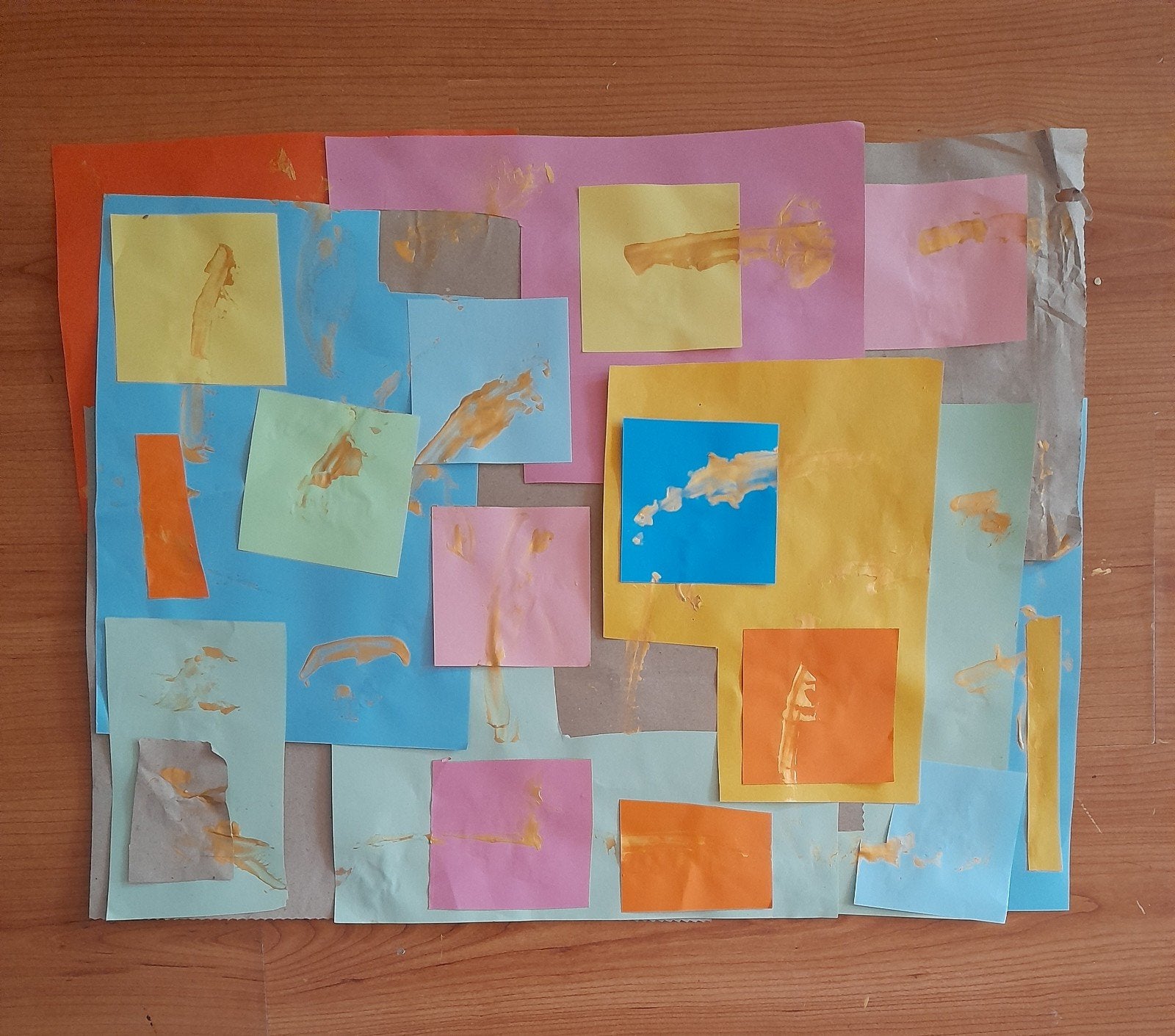 Collage en verf kleur goud, Ophalen of Verzenden